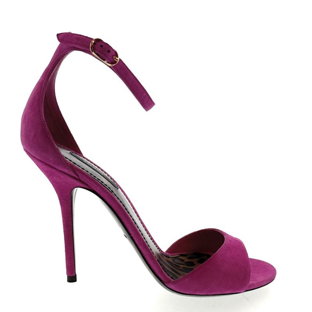 Dolce & Gabbana Fuchsia Suede Stiletto Sandals with Ankle Strap
-EU39 - Picture 4 of 4